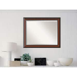 Medium Rectangle Walnut Casual Mirror (26.75 in. H x 32.75 in. W)