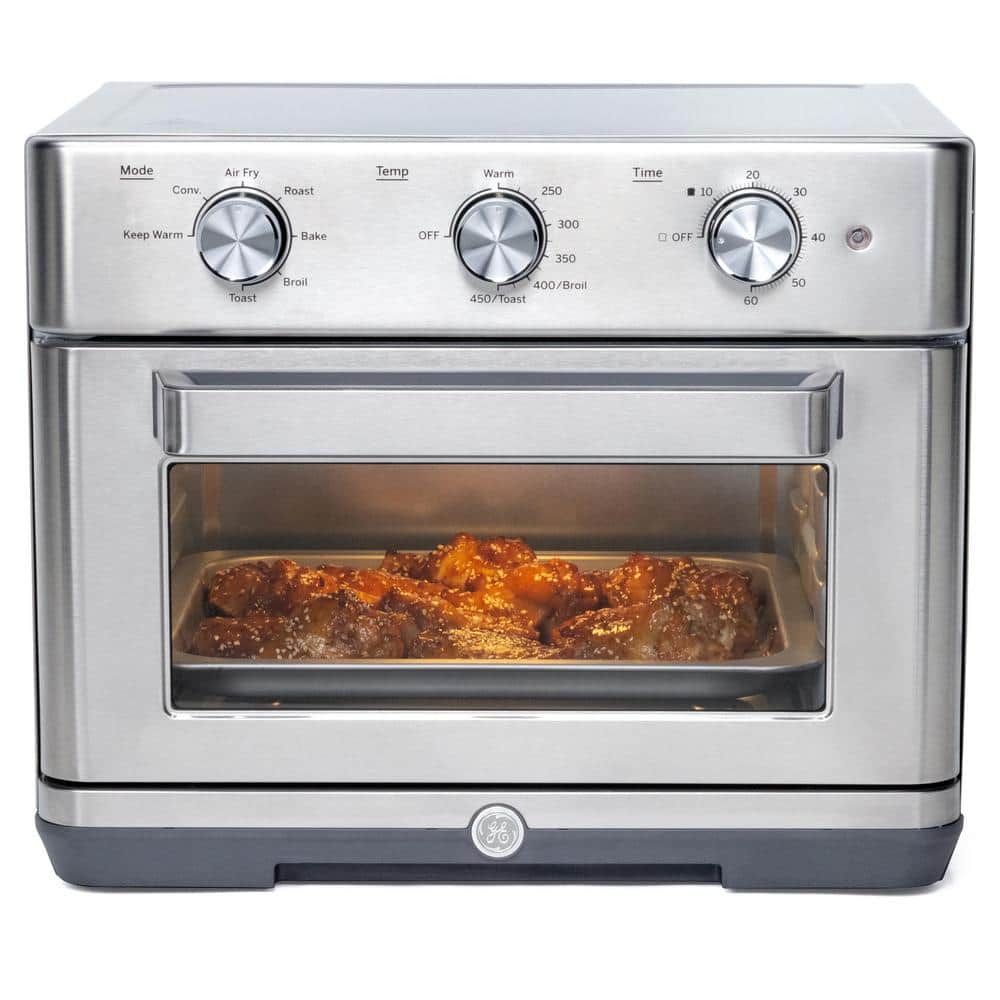 1,500 W Stainless Steel Toaster Oven with air fry, bake, toast, keep warm, 
