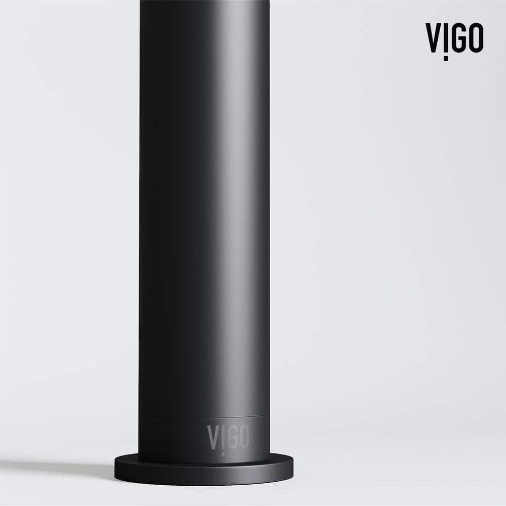 Cass Industrial-Chic Matte Black Nickel Vessel Bathroom Faucet