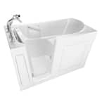 Exclusive Series 60 in. x 30 in. Left Hand Walk-In Soaking Tub with Quick Drain in White