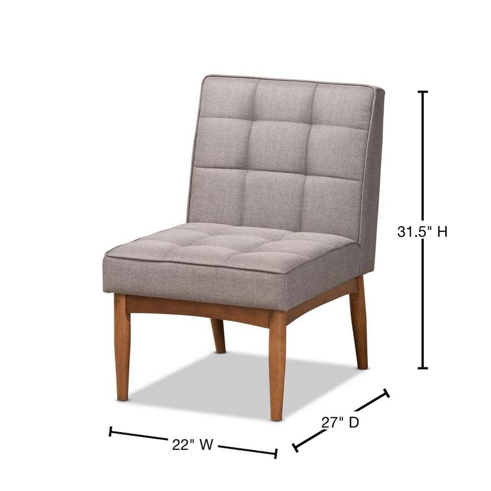 Tan Faux Leather & Cane Low Arm Chair in Walnut Brown