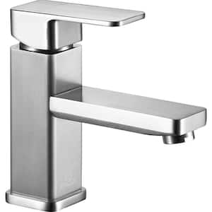 Naiadi Single Hole Single-Handle Bathroom Faucet in Brushed Nickel