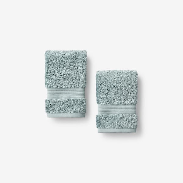 Legends Hotel Regal Spa Green Solid Egyptian Cotton Wash Cloth (Set of 2)