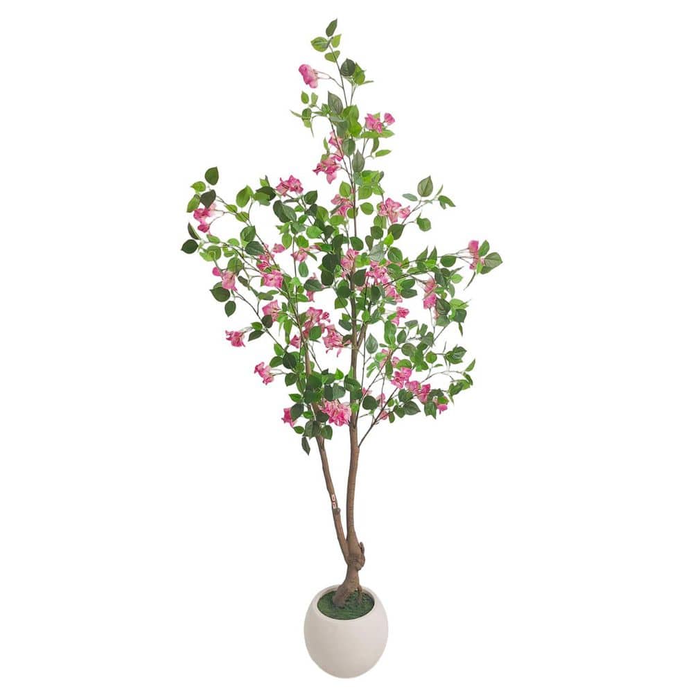 3.9FT Artificial Bougainvillea Tree with Round White Pot price history on PriceWatchPro