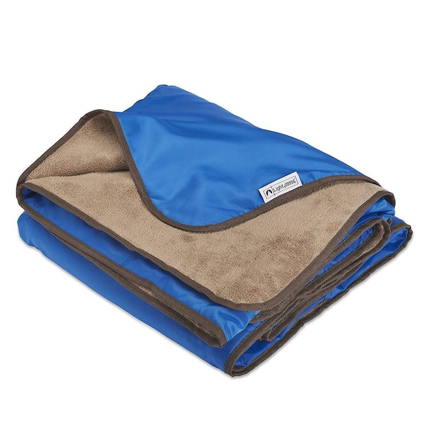 LIGHTSPEED Blue Polyester Stadium Throw Blanket with Travel Bag