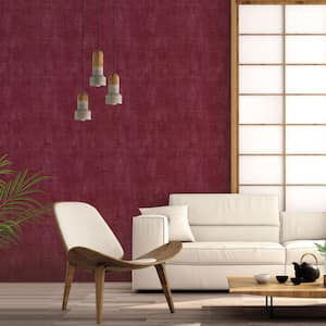 Into The Wild Red Textured Plain Weave Paper Non-Pasted Non-Woven Wallpaper Roll