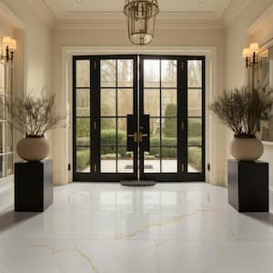 Take Home Tile Sample - Amari Gold 4 in. x 4 in. Polished Porcelain Floor and Wall Tile