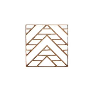 7-3/8" x 7-3/8" x 1/4" Extra Small Gilcrest Decorative Fretwork Wood Wall Panels, Walnut (10-Pack)