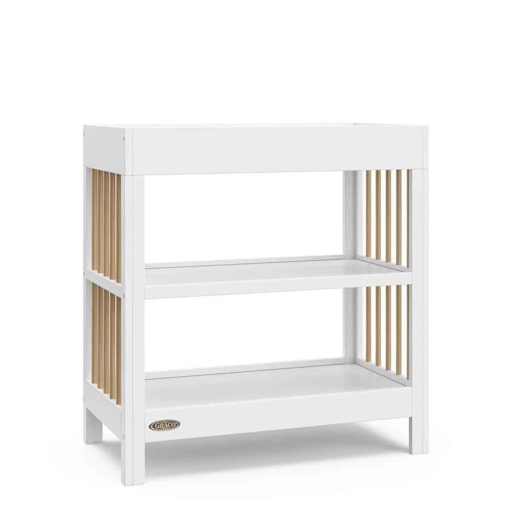 Graco Teddi White With Driftwood Changing Table With Water-resistant 