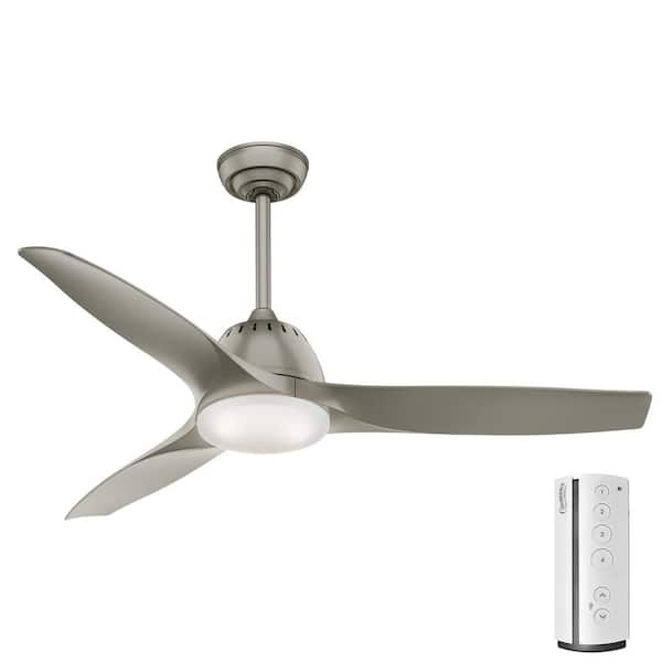 Wisp 52 in. LED Indoor Painted Pewter Ceiling Fan with Remote Control