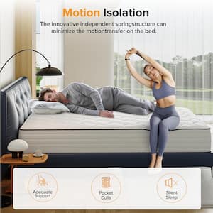 Cooling Breathable Queen Medium Hybrid Memory Foam 12 in. Bed-in-a-Box Mattress