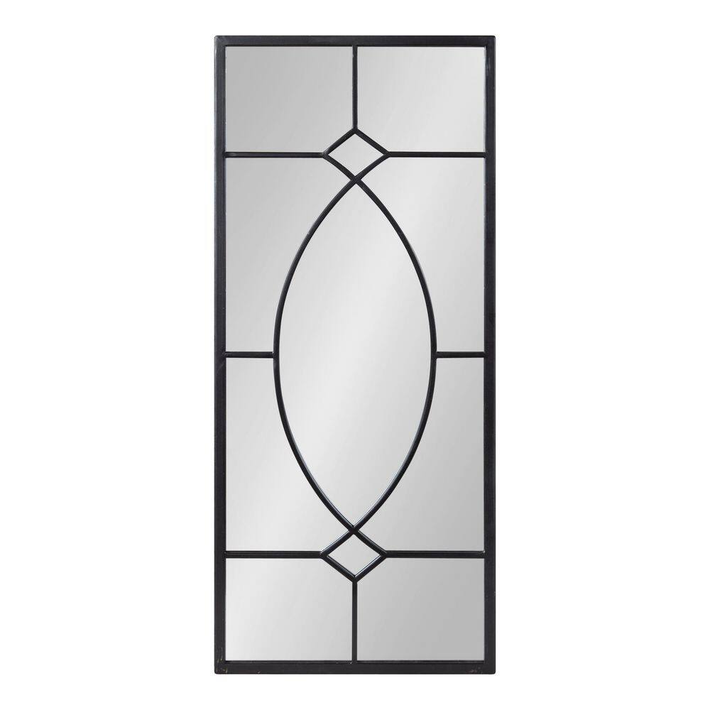 Bakersfield Black Metal Framed Rectangular Wall Mirror