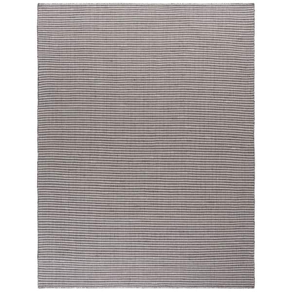Natura 8 ft. x 10 ft. Charcoal/Ivory Solid Weave Area Rug