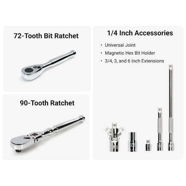 TEKTON 1/4 Inch Drive Small Engine Repair Kit with Flex Head