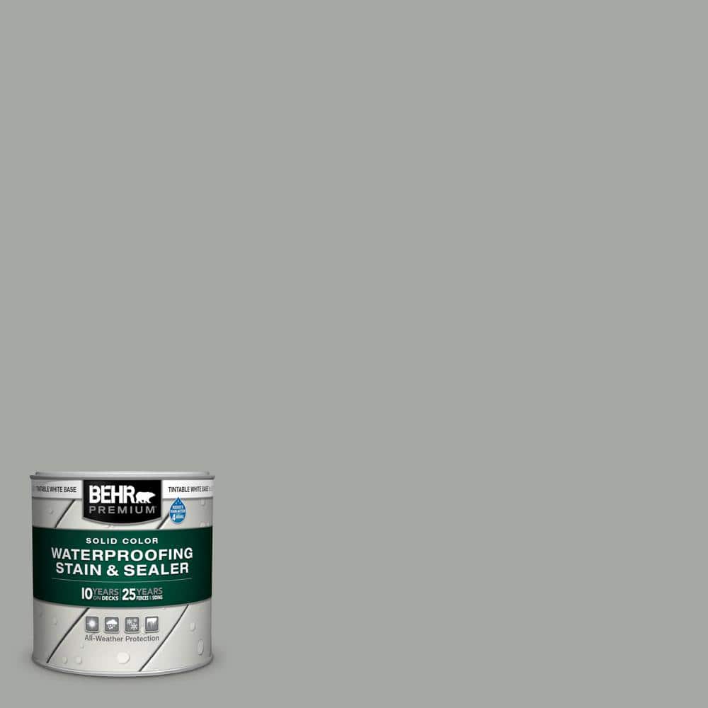 BEHR PREMIUM 8 oz. SC149 Light Lead Solid Color Waterproofing Exterior Wood Stain and Sealer