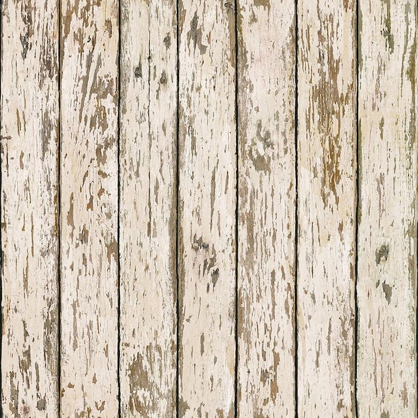Chesapeake Weathered Brown Wood Paper Strippable Wallpaper (Covers 56.4 sq. ft.)