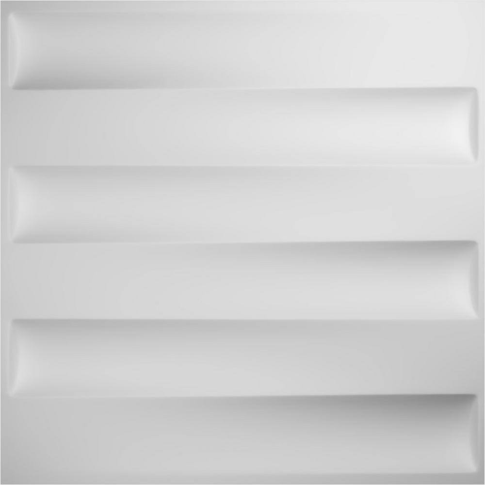 White Textured PVC 3D Decorative Wall Panel 19 5/8" x 19 5/8"