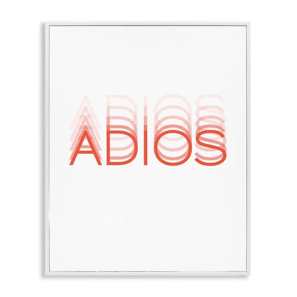 Stupell Industries Goodbye Minimal Typography by SD Graphics Studio White Framed Typography Giclee Art Print 20 in. x 16 in.