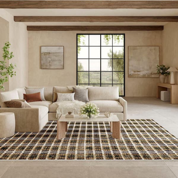 Nordic Charcoal Multicolor 8 ft. x 10 ft. All-over design Contemporary Area Rug