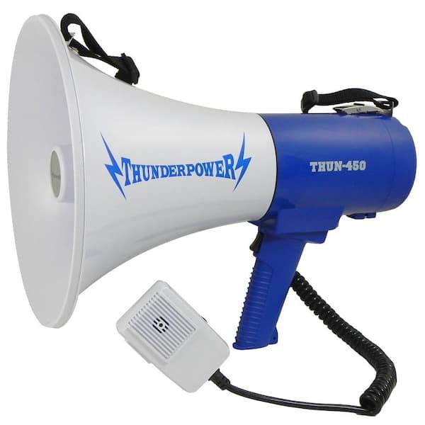 Unbranded 1200 Yard Sound Range Portable PA Bullhorn Megaphone Speaker, Blue