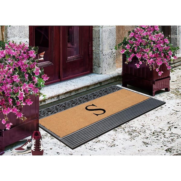 Amerihome 15 in. x 12.5 in. Heavy-Duty Rubber Boot and Shoe Scrub Brush Mat