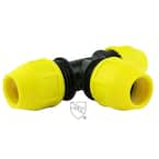 1-1/2 in. IPS DR 11 Underground Yellow Poly Gas Pipe Tee