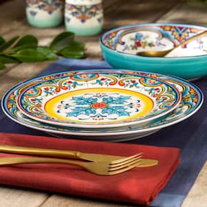 Zanzibar 12-Piece Assorted Color Stoneware Dinnerware Set (Service for 4)