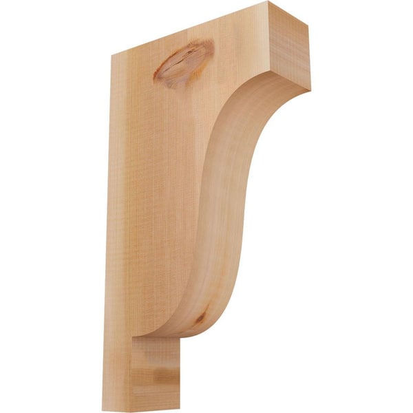 Ekena Millwork 3-1/2 in. x 10 in. x 18 in. Western Red Cedar Newport Smooth Corbel