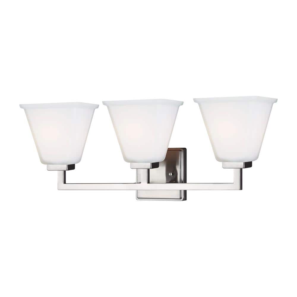 Ellis Harper Brushed Nickel 3-Light Incandescent Wall Bath