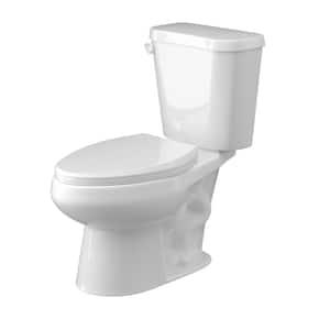 2-Piece 1.28 GPF Toilets Single Flush Round Soft close Toilet in White Seat Included 12 Rough-in Bathroom Toilet