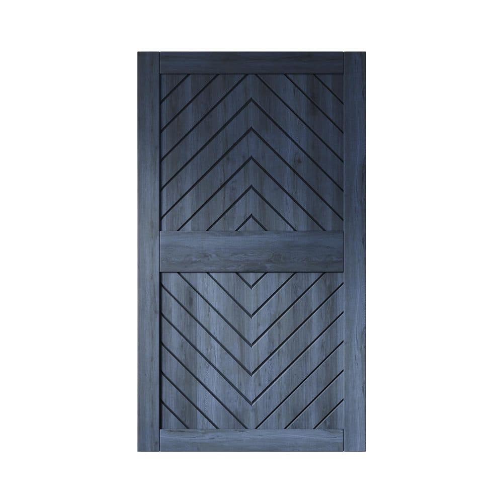 JT2 42 in. x 84 in. C-Panel Solid Core Navy Fishbone Design Pine Wood Interior Sliding Barn Door Slab price history on PriceWatchPro