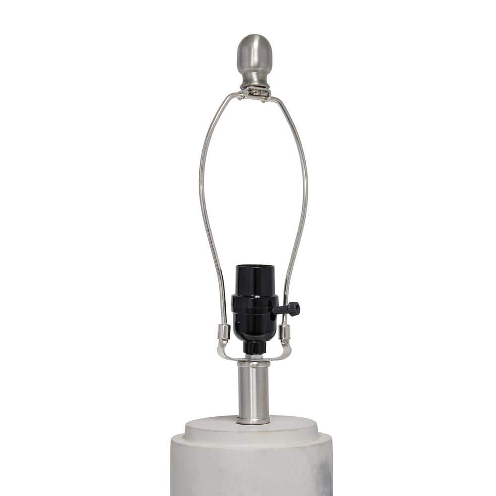 Chic Sophistication 16" White Marble-Effect Concrete Table Lamp