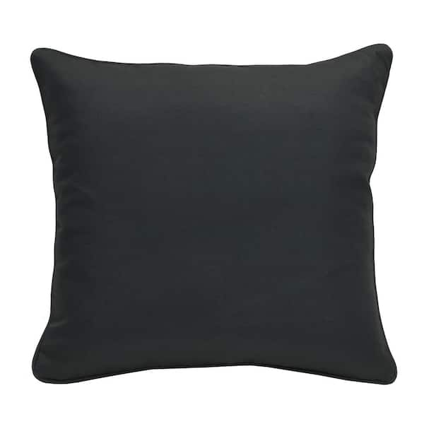 Ebony 24 In X 24 In Square Outdoor Large Reversible Throw Pillow In   Outdoor Throw Pillows 40879401 242999 64 600 