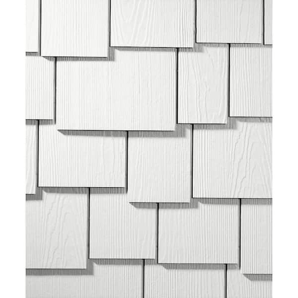 Hardie Shingle HZ5 15.25 in. x 48 in. Statement Collection Arctic White Staggered Edge Fiber Cement Siding
