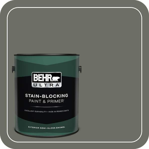 BEHR ULTRA 1 gal. #N380-6 Bonsai Trunk Semi-Gloss Enamel Exterior Paint & Primer
