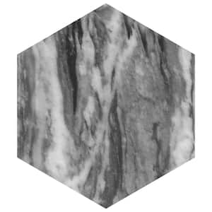Classico Bardiglio Hex Dark 7 in. x 8 in. Porcelain Floor and Wall Tile (7.5 sq. ft./Case)