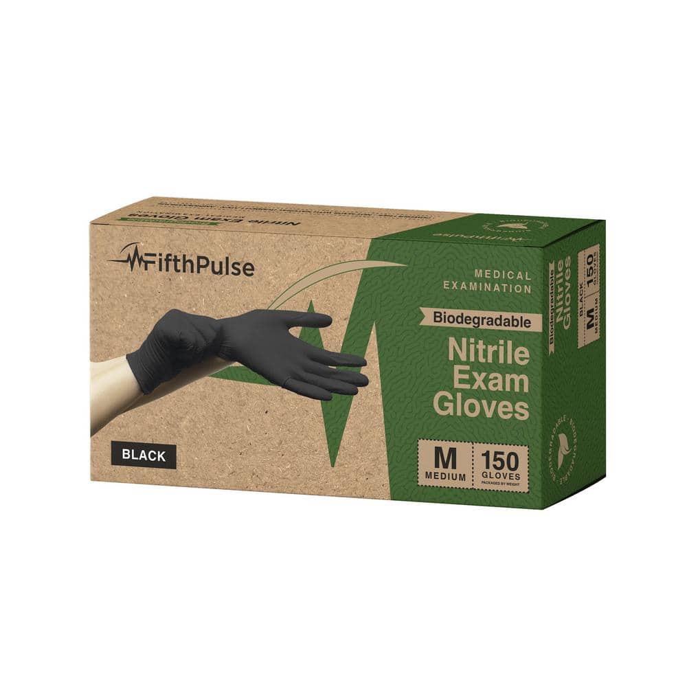 Medium - Biodegradable Nitrile Gloves, Medical Exam, Latex Free and Powder 
