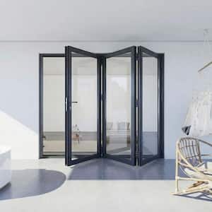 ATVIO 120 in. x 96 in. Matte Black 1 Left 3 Right Out-Swing