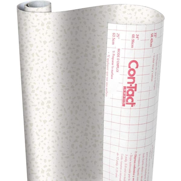 Con-Tact Creative Covering 18 in. x 50 ft. Terrazzo Bone Self-Adhesive Vinyl Drawer and Shelf Liner