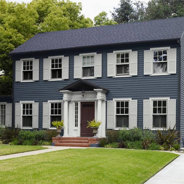 Dark Denim Satin Enamel Exterior Paint 