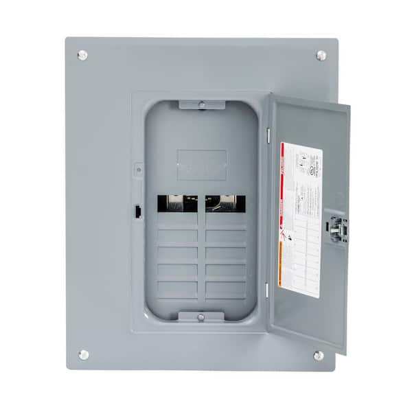Square D Homeline 125 Amp 8-Space 16-Circuit Indoor Main Lug Plug-On Neutral Load Center with Cover