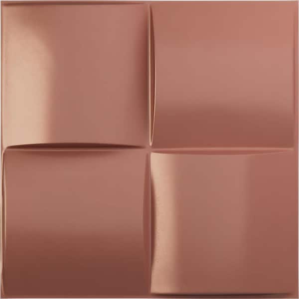 Ekena Millwork 19 5/8 in. x 19 5/8 in. Smith EnduraWall Decorative 3D Wall Panel, Champagne Pink (12-Pack for 32.04 Sq. Ft.)