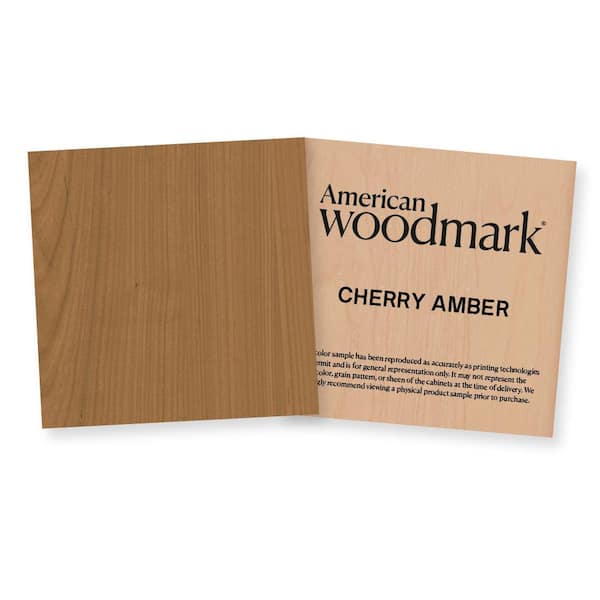 American Woodmark 3-3/4 in. W x 3-3/4 in. D Finish Chip Cabinet Color Sample in Cherry Amber