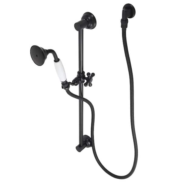 Kingston Brass 24 in. Adjustable Shower Slide Bar with Shower in Matte Black