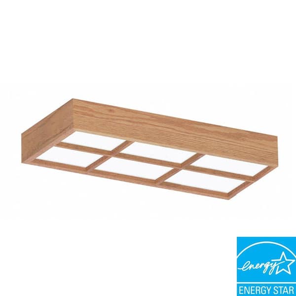 Aspects Decorative 2-Light Surface Mount Ceiling Oak Frame with Lattice -DISCONTINUED