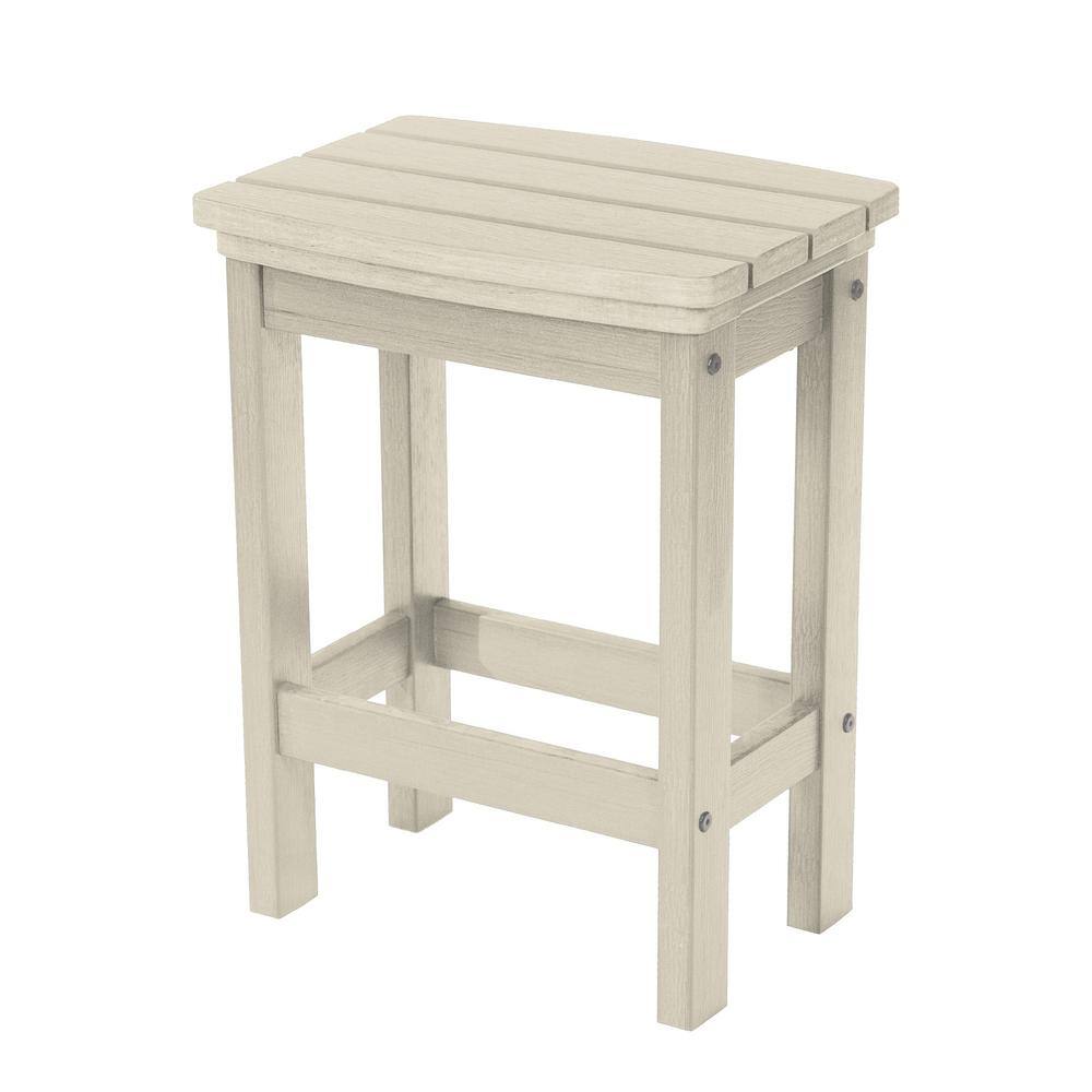 Lehigh Whitewash Plastic Armless Counter Height Stool