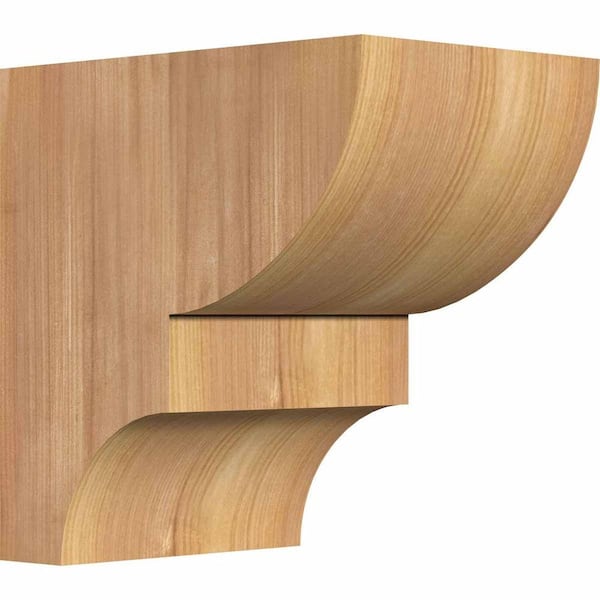 Ekena Millwork 5-1/2 in. x 8 in. x 8 in. Western Red Cedar Ridgewood Smooth Corbel