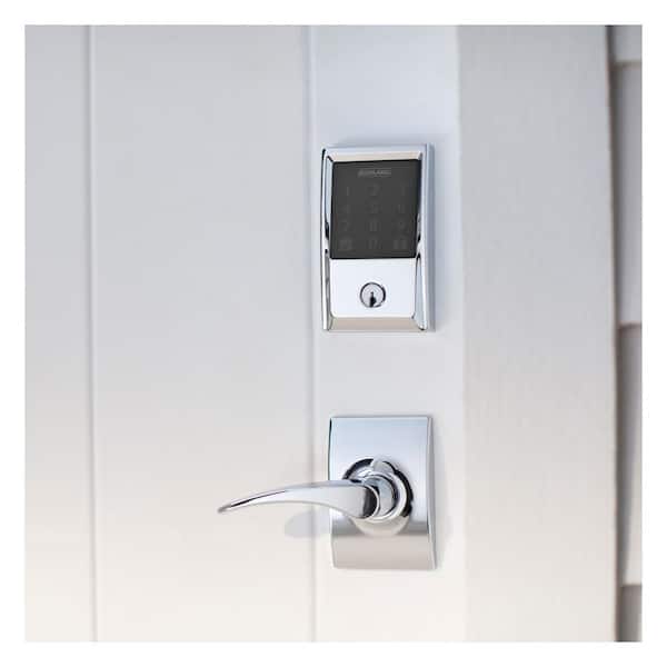 Century Bright Chrome Electronic Encode Smart WiFi Deadbolt with Alarm