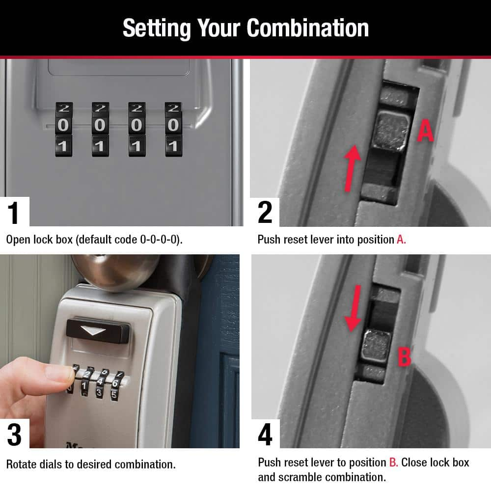 Buy Lock Box, Resettable Combination Dials, Adjustable Shackle Online ...