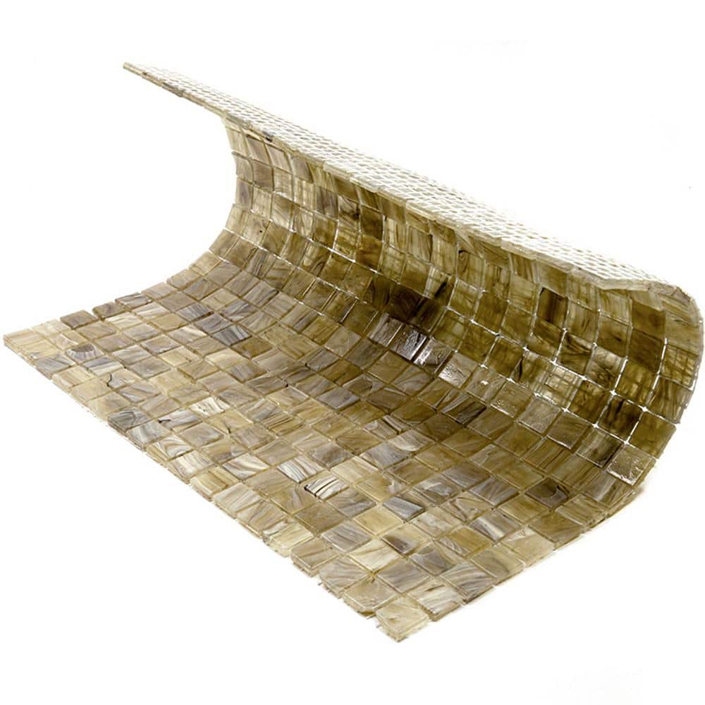 Golden Beige Glass Mosaic Wall and Floor Tile